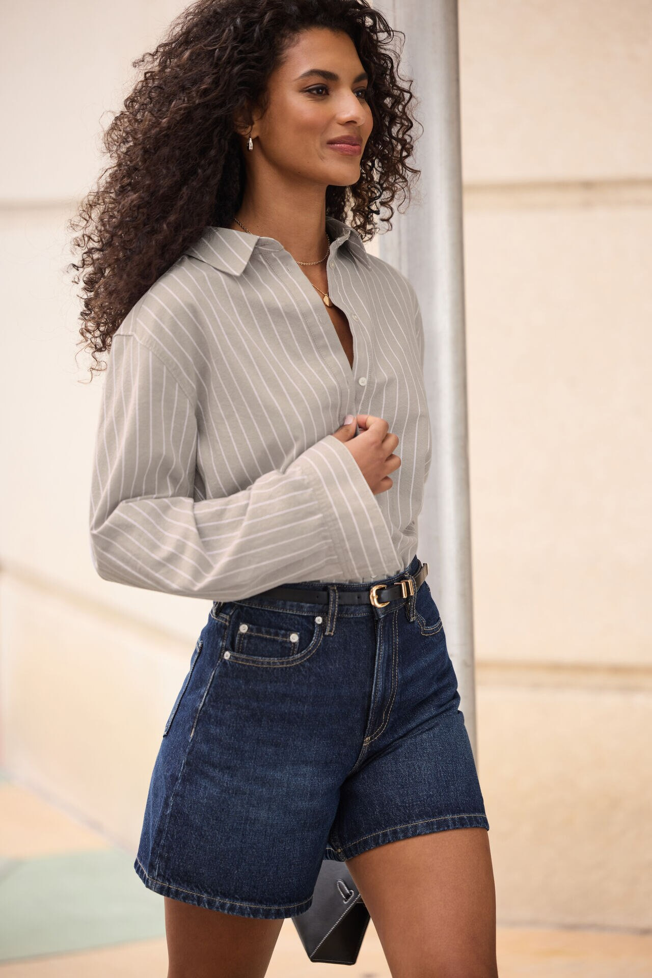 Charlie A Line Denim Shorts | Dynamite Clothing