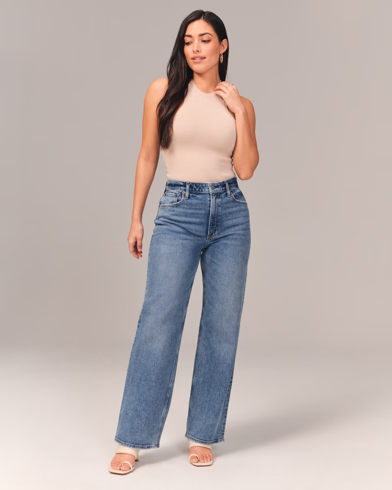 Curve Love High Rise 90s Relaxed Jeans | Abercrombie & Fitch (US)