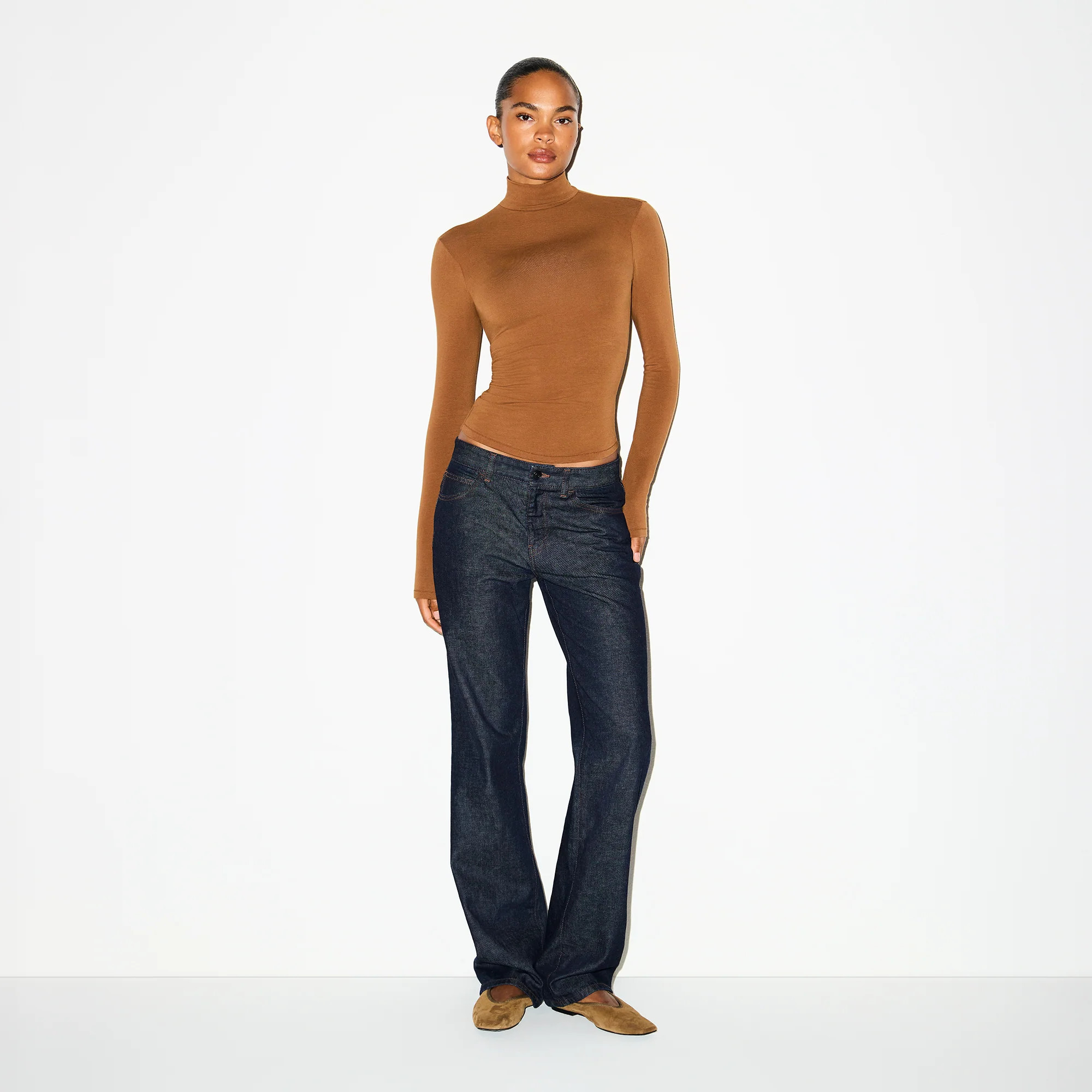 SKIMS Turtleneck | Medium Neutral | Small | Cotton Jersey | SKIMS (US)