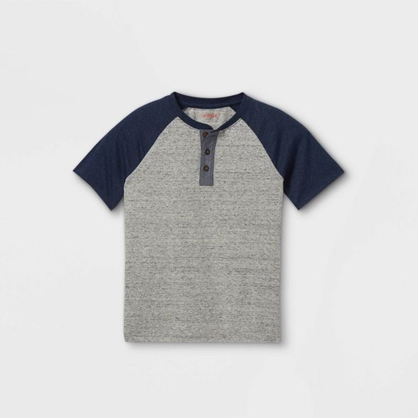 Boys' Short Sleeve Baseball Henley Shirt - Cat & Jack™ | Target