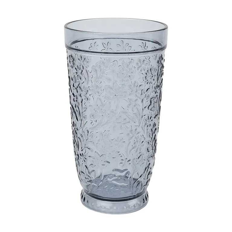 The Pioneer Woman Ditsy 24-Ounce Blue Embossed Tritan Tumbler | Walmart (US)