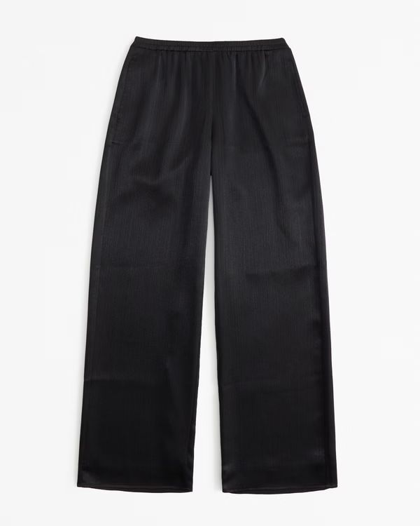 Women's Satin Crinkle Pull-On Pant | Women's Bottoms | Abercrombie.com | Abercrombie & Fitch (US)