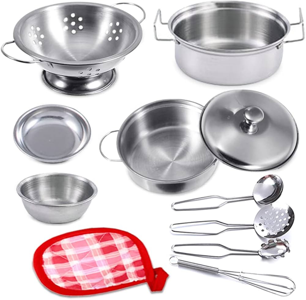 Rupnoflbui Kids Pretend Play Kitchen Toys,Mini Cooking Toys Set Play Kitchen Accessories with Sta... | Amazon (US)