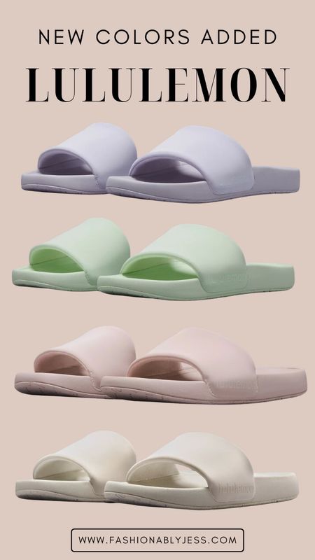 Loving these new shades of the Lululemon slides! So cute and comfy! Perfect for lounging around! 
#Lululemon #slides

#LTKshoecrush #LTKstyletip #LTKFind