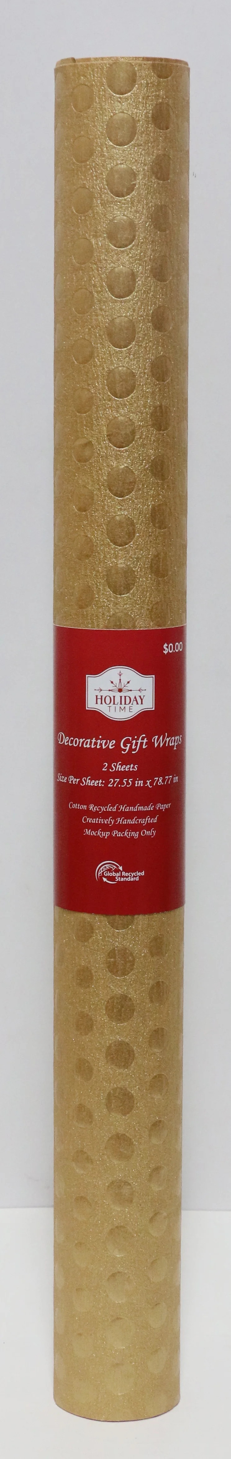 Elegant 2-Pack 78-Inch Gold Gift Wraps | Walmart (US)