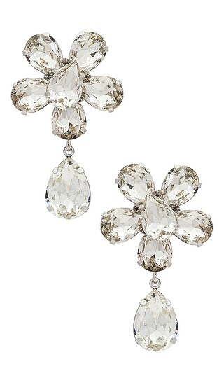 DANNIJO Hannah Earrings in Metallic Silver. | Revolve Clothing (Global)