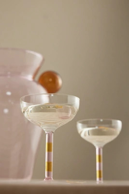 FAZEEK Striped Coupe Glasses, Set of 2 | Anthropologie (UK)