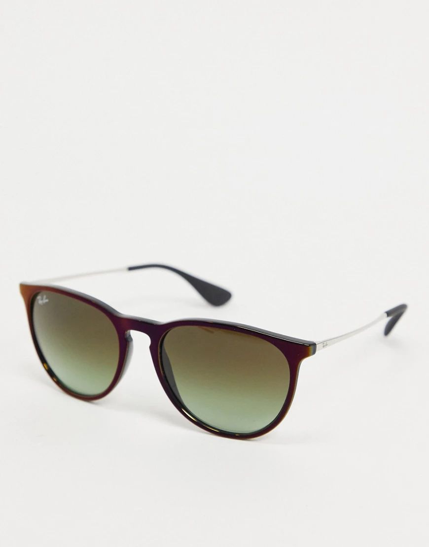 Rayban round sunglasses in black and silver | ASOS (Global)