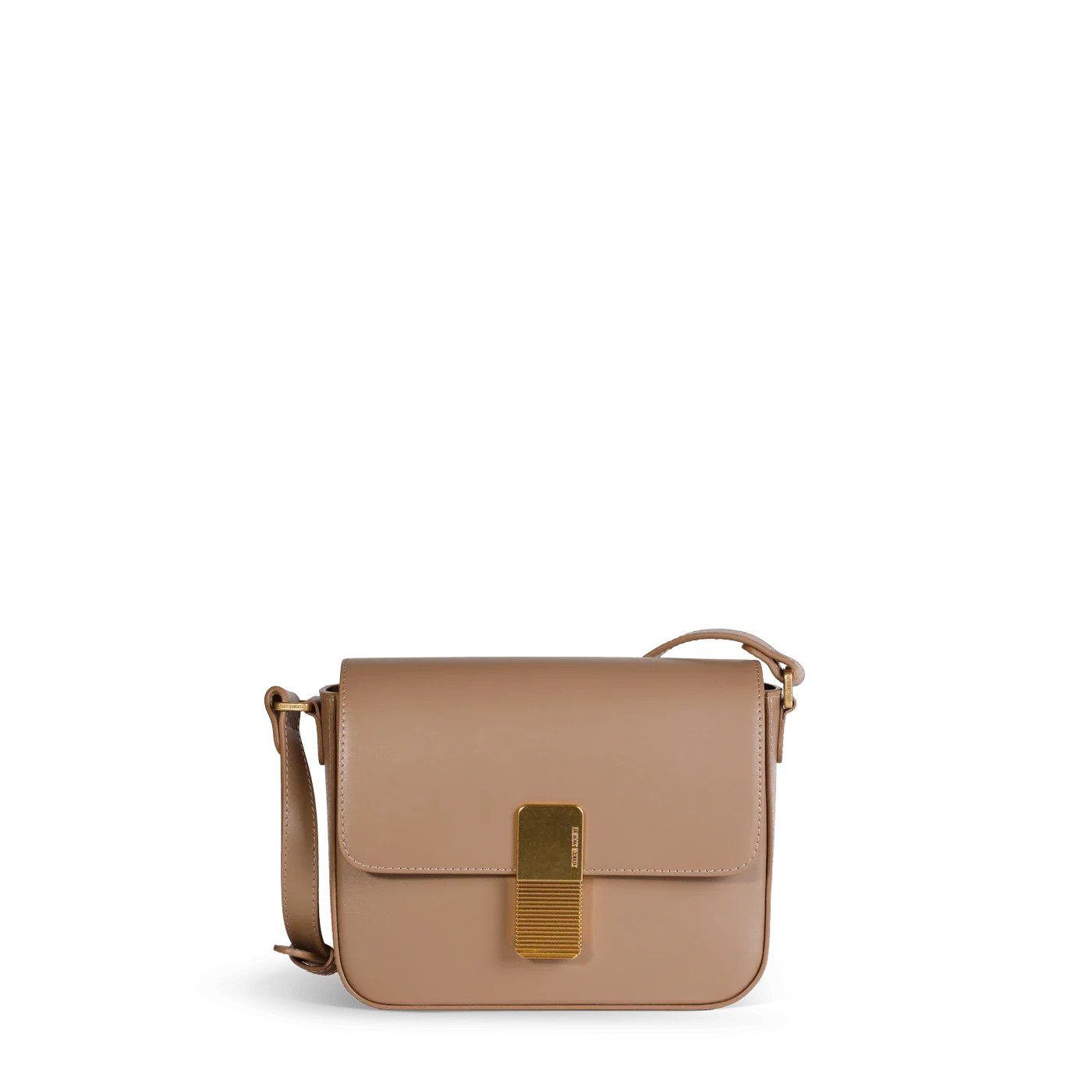 Mini Monceau Gold Edition - Cuir Box Taupe | ATELIERS AUGUSTE