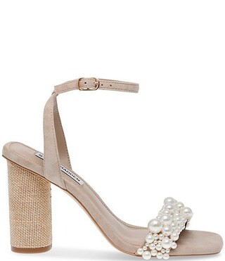 Steve Madden Martye Suede Pearl Embellished Dress Sandals | Dillard's | Dillard's
