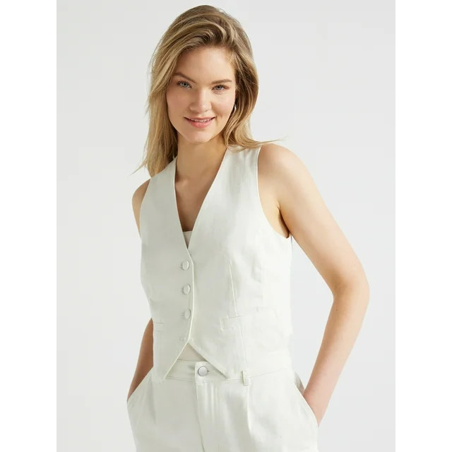 Scoop Women’s Tailored Vest, Sizes XS-XXL | Walmart (US)