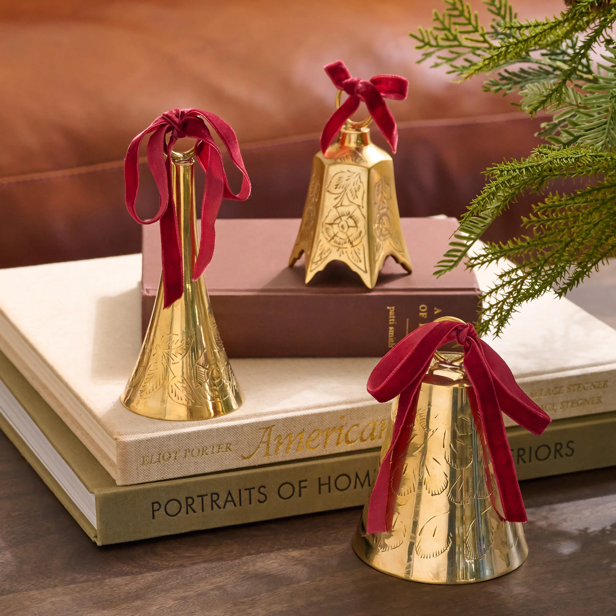 Ava Etched Brass Bell | Magnolia