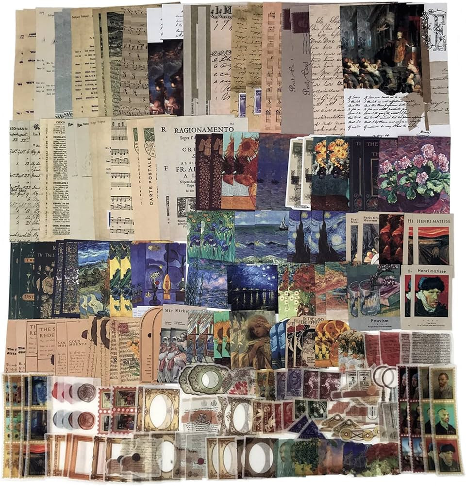 Esweny 200PCS Vintage Scrapbooking Supplies Kit for Journaling,Bullet Journals Junk Journal Plann... | Amazon (US)
