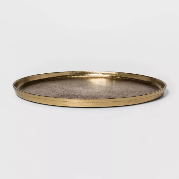 17.6" Round Aluminum Tray Gold - Threshold™ | Target