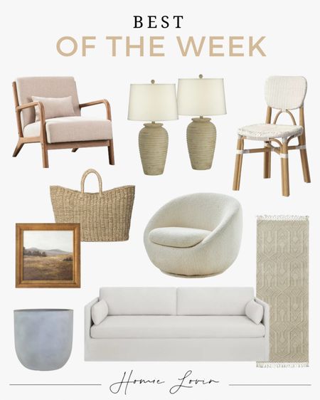Homie Lovin’s Best of the Week!

furniture, home decor, interior design, sofa, upholstered chair, armchair, dining chair, swivel chair, runner, rug, table lamp, planter, basket, artwork #Target #Wayfair #Walmartt

#LTKHome #LTKSaleAlert #LTKSeasonal