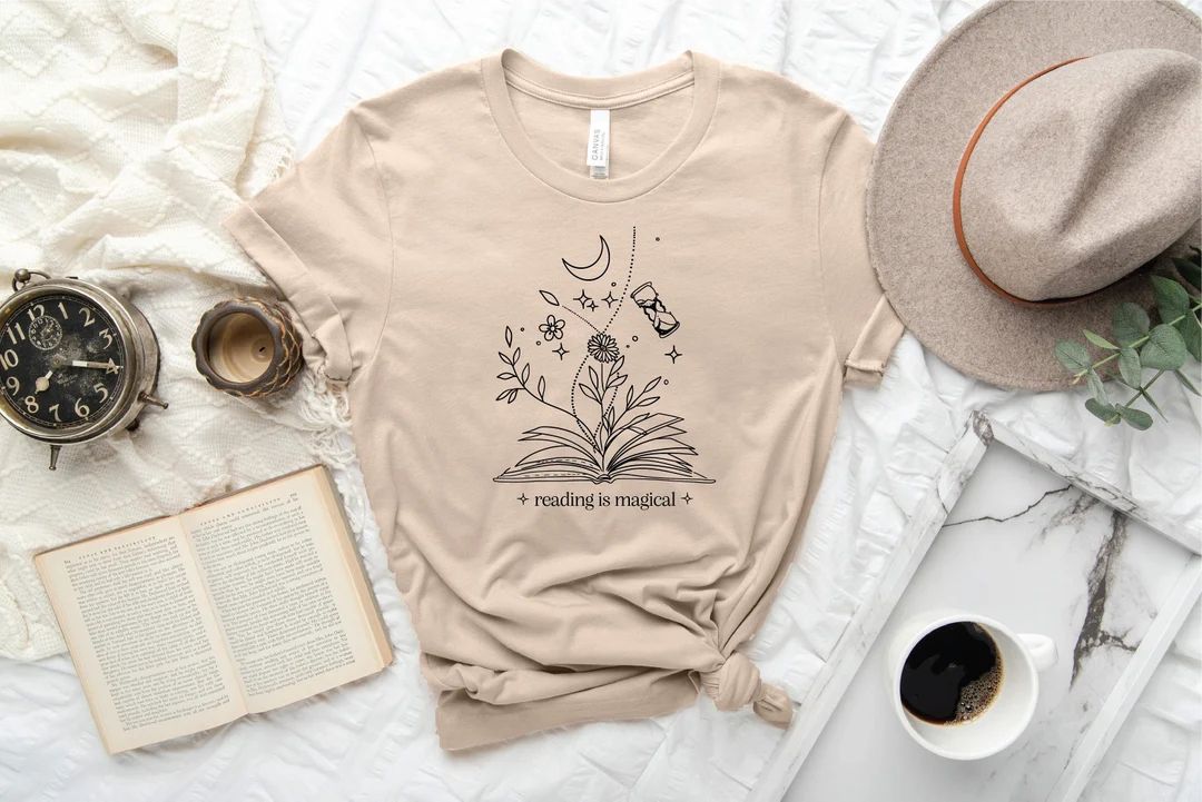 Reading is Magical Shirt Book Lovers T-shirt Gift for - Etsy | Etsy (US)