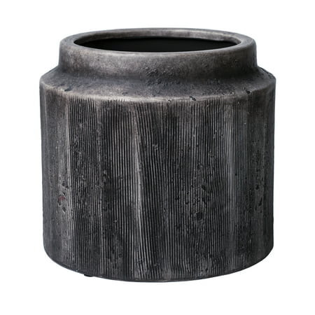 Better Homes & Gardens Pottery 8" Alexander Ceramic Planter, Black | Walmart (US)