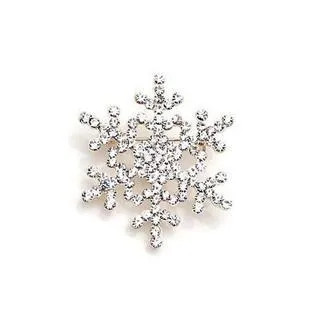 Rhinestone Snowflake Brooch | YesStyle Global