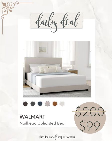 Shop 50% OFF this Upholstered Bed! 