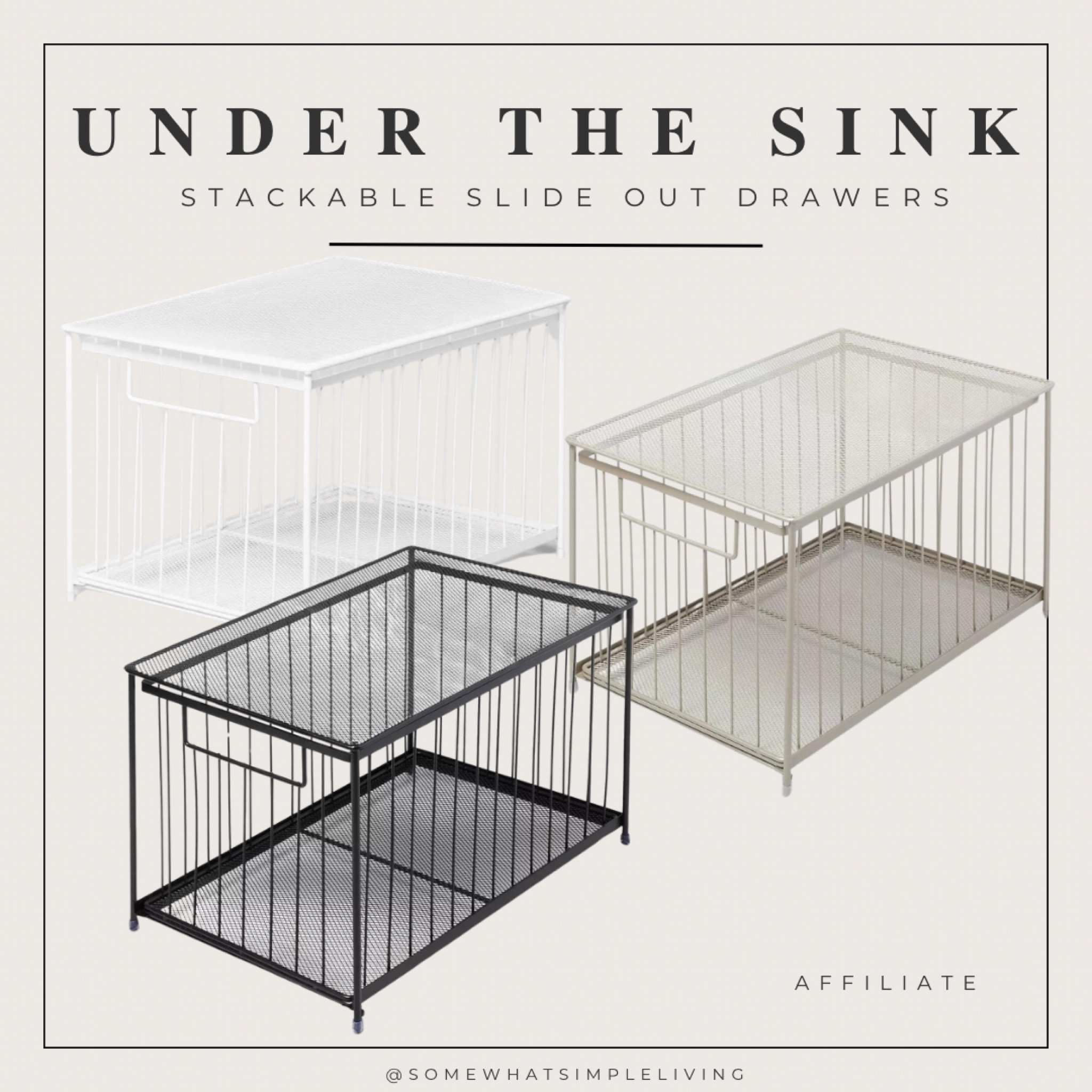 The drawers I use under my sink to keep things nice and tidy! 

#LTKhome