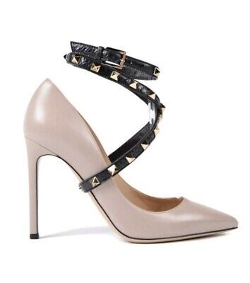 Valentino Poudre Rockstud Ankle Wrap Studwrap Pointy Pumps Size 40 | eBay US