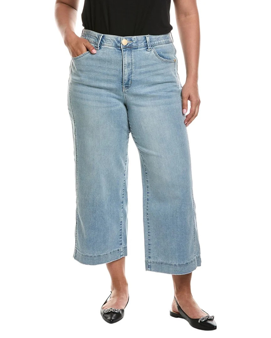 Wit & Wisdom Light Blue Artisanal Skyrise Crop Double Side Seam Wide Leg Jean | Shop Simon
