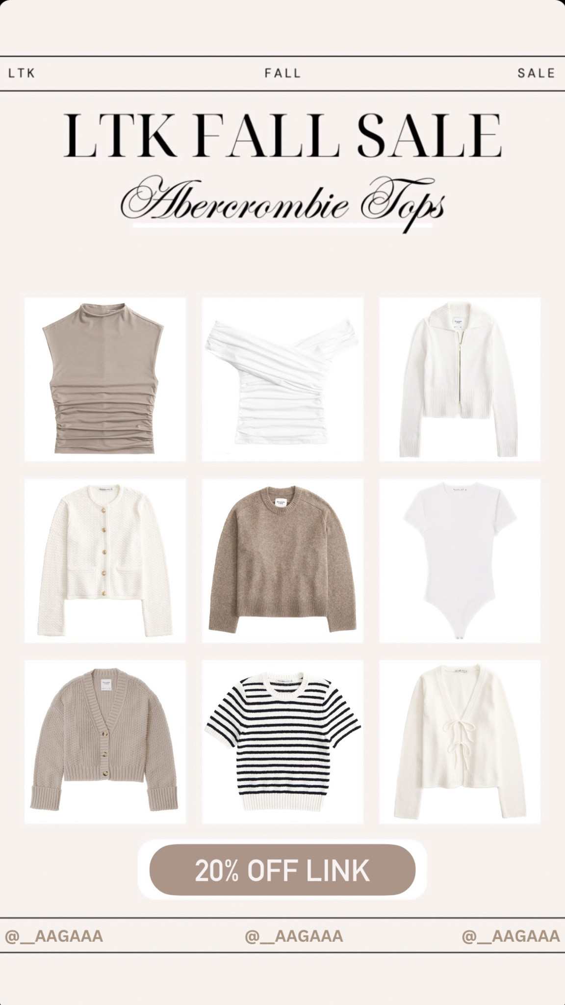 Abercrombie Fall Sale 20% off!! Linked all my favorite Abercrombie tops 🤎🍂

#LTKstyletip #LTKfindsunder50 #LTKfindsunder100