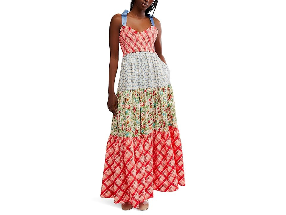 Free People Bluebell Maxi Women's Dress Cherry Combo : LG, Cotton | Zappos