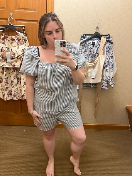 Matching Set 

Summer outfit, two piece outfit, vacation outfit, European summer outfit, midsize outfit, stripe set 

Shorts - large 
Top - large (needed a medium) 

#LTKmidsize #LTKSeasonal #LTKstyletip