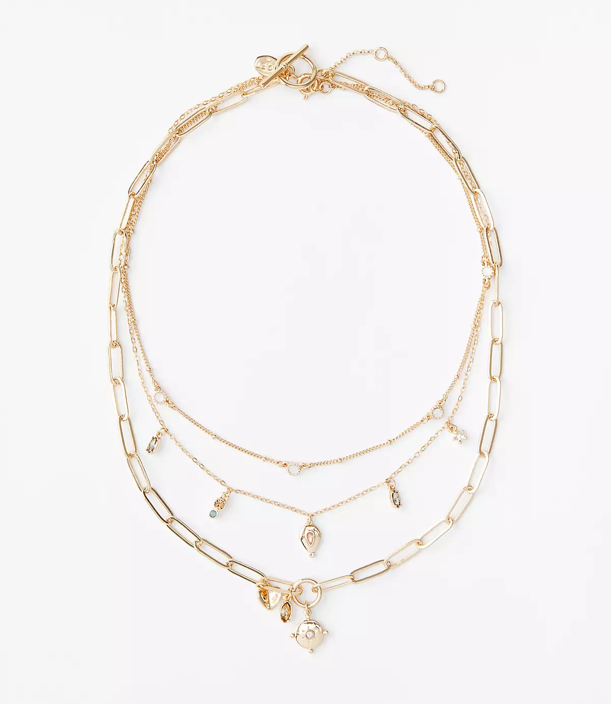 Traveler Layered Charm Necklace | LOFT