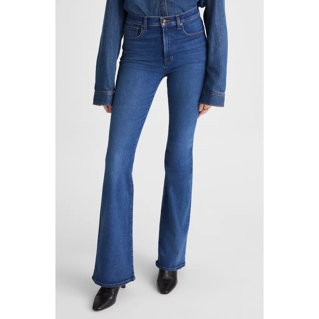 Madewell The Stretch Flare Jeans in Carville Wash at Nordstrom Rack, Size 25 | Nordstrom Rack