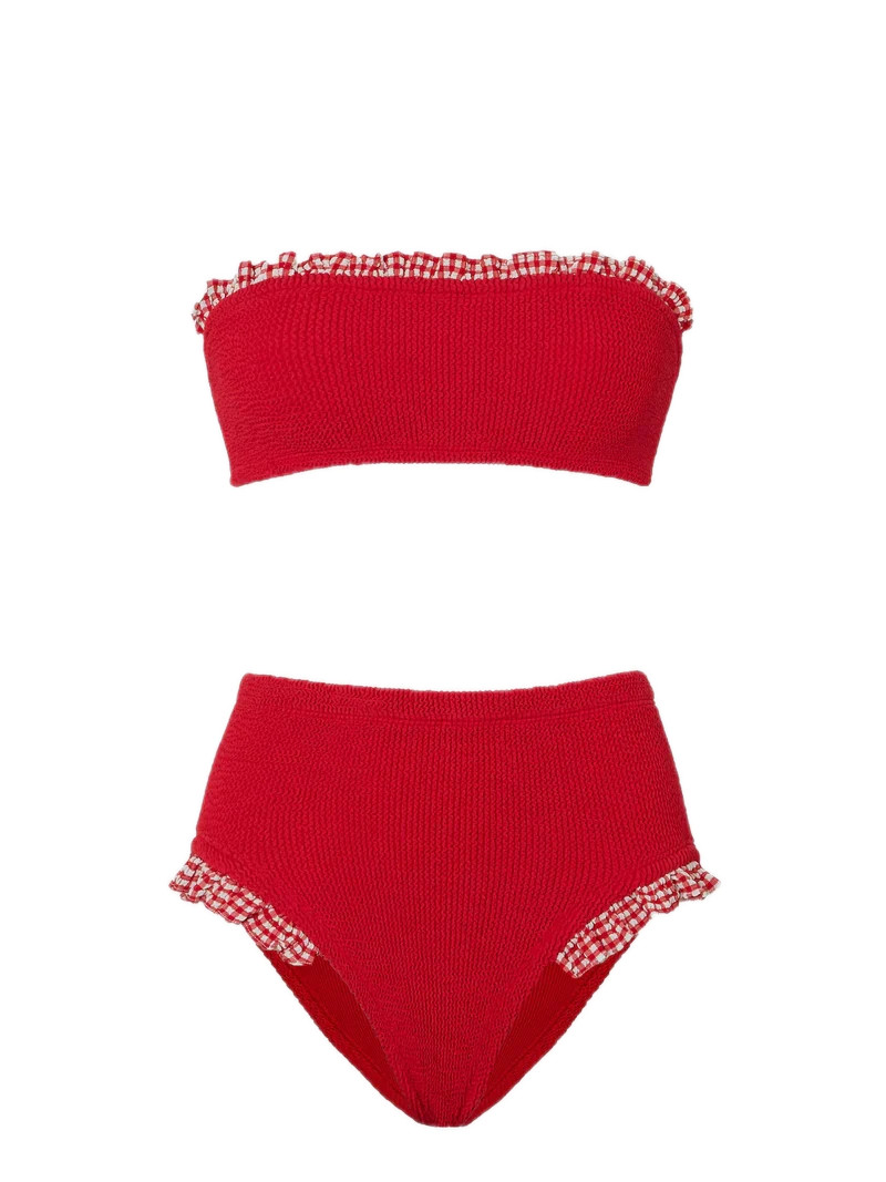 Peggy Seersucker Bikini Red Gingham | Casalina