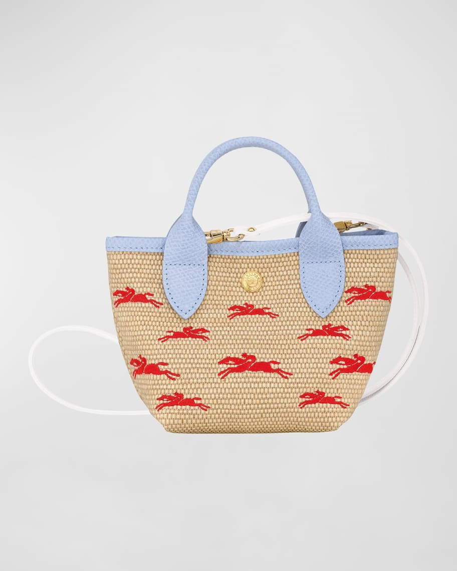 Longchamp Le Pliage Panier XS Straw Crossbody Bag | Neiman Marcus