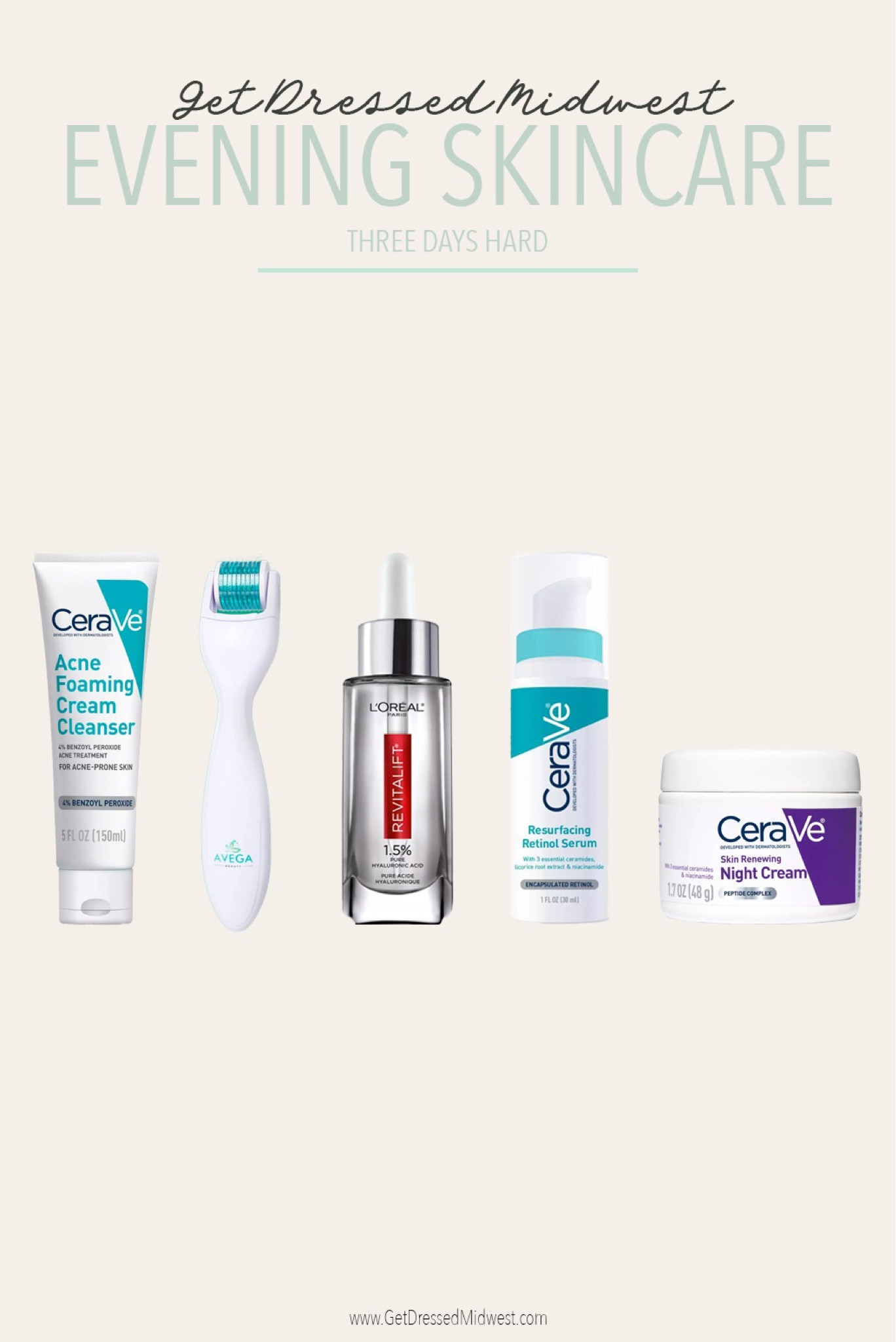 Nighttime evening skincare routine
Three days hard on skin 
See blog
www.GetDressedMidwest.com

#LTKunder50 #LTKbeauty #LTKFind