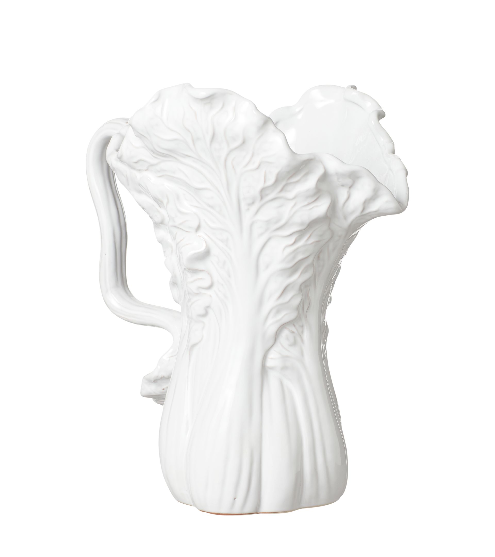 Stoneware Chinese Cabbage Jug - White | OKA US | OKA US