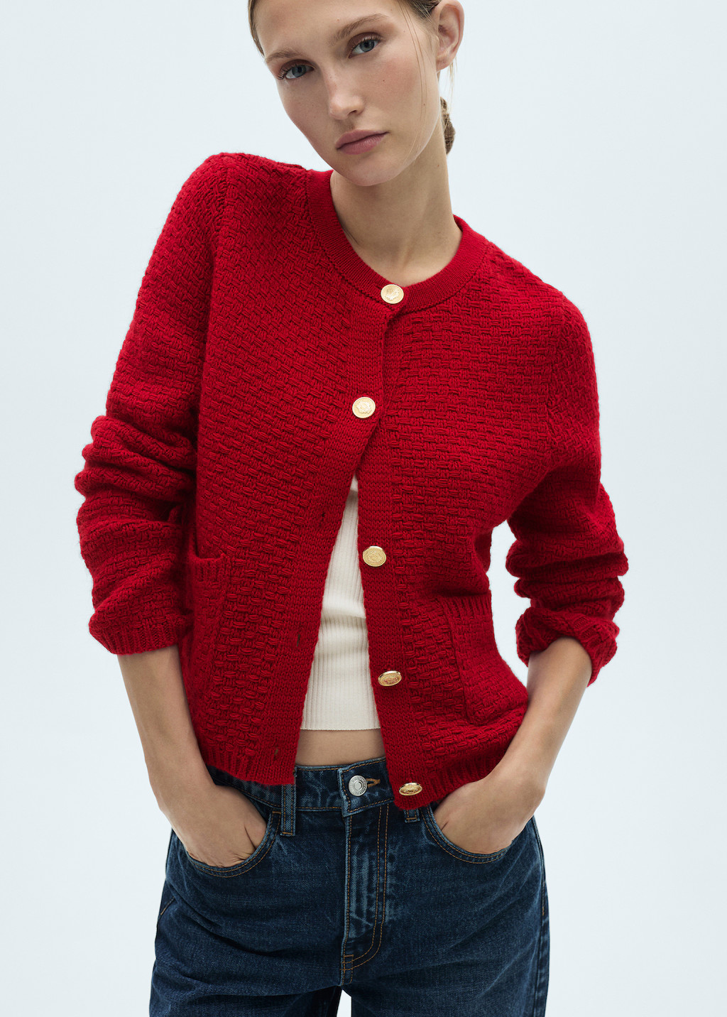 Button knit cardigan - Women | MANGO United Kingdom | MANGO (UK)