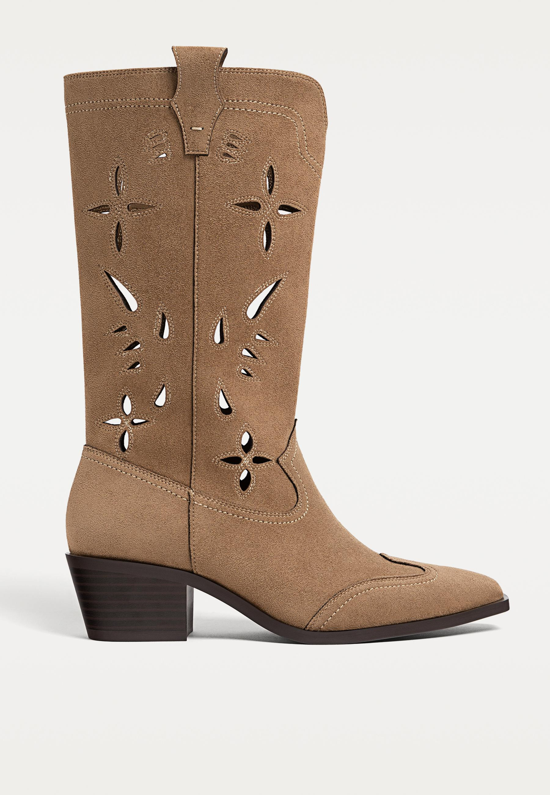 Openwork cowboy boots | Stradivarius (UK)