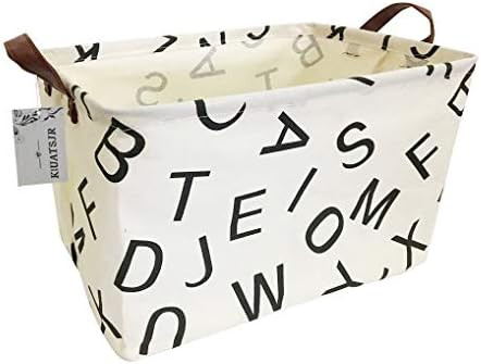 Canvas Storage Basket Collapsible Storage Boxs Chest Organizer Bins Water-resistant Nursery for e... | Amazon (US)