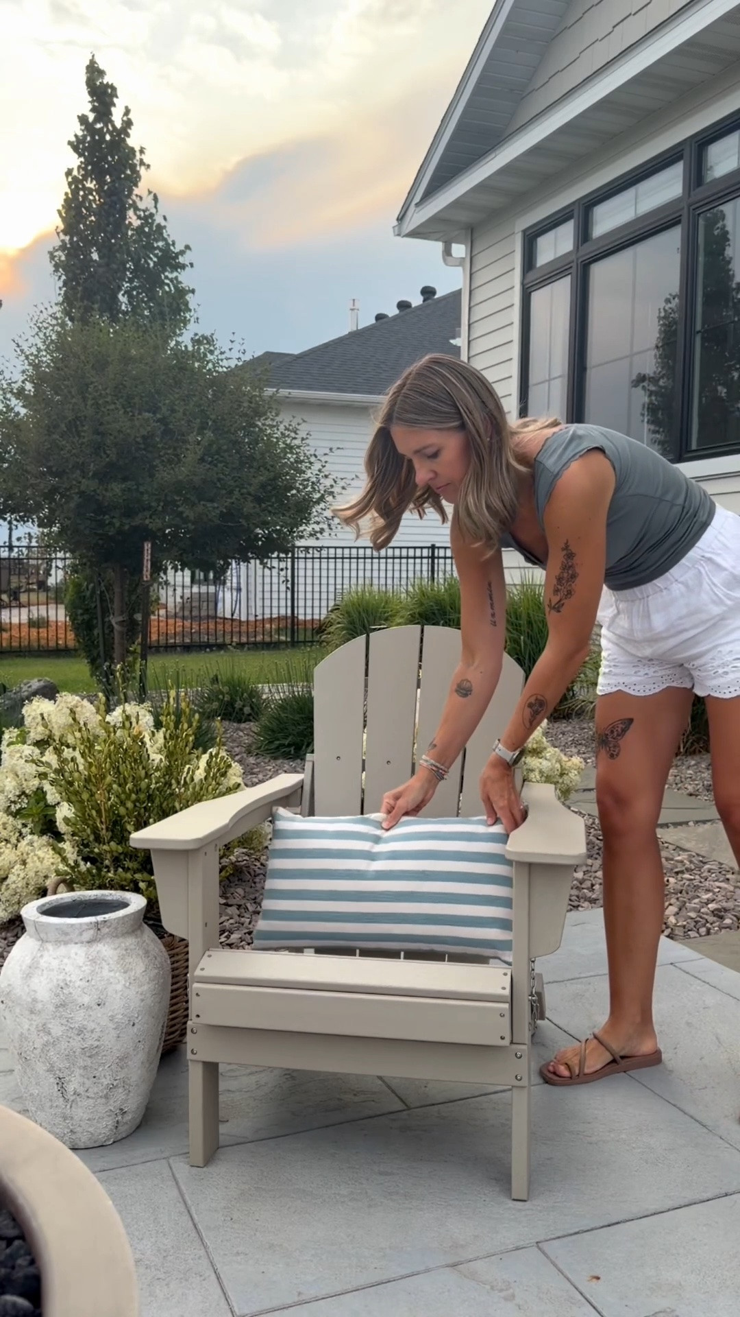 #ad Still holding on to patio summer nights! I found all my backyard needs at @Wayfair! My go-to for all things home and outdoor, like these outdoor striped pillows. #wishyouwerehere #outdoor #Wayfair #WayfairPartner

#LTKHome #LTKSeasonal #LTKSaleAlert