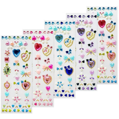 Wrapables Hearts and Jewels Acrylic Crystal Rhinestone Gem Stickers for DIY Arts & Crafts (5 Sheets) | Target
