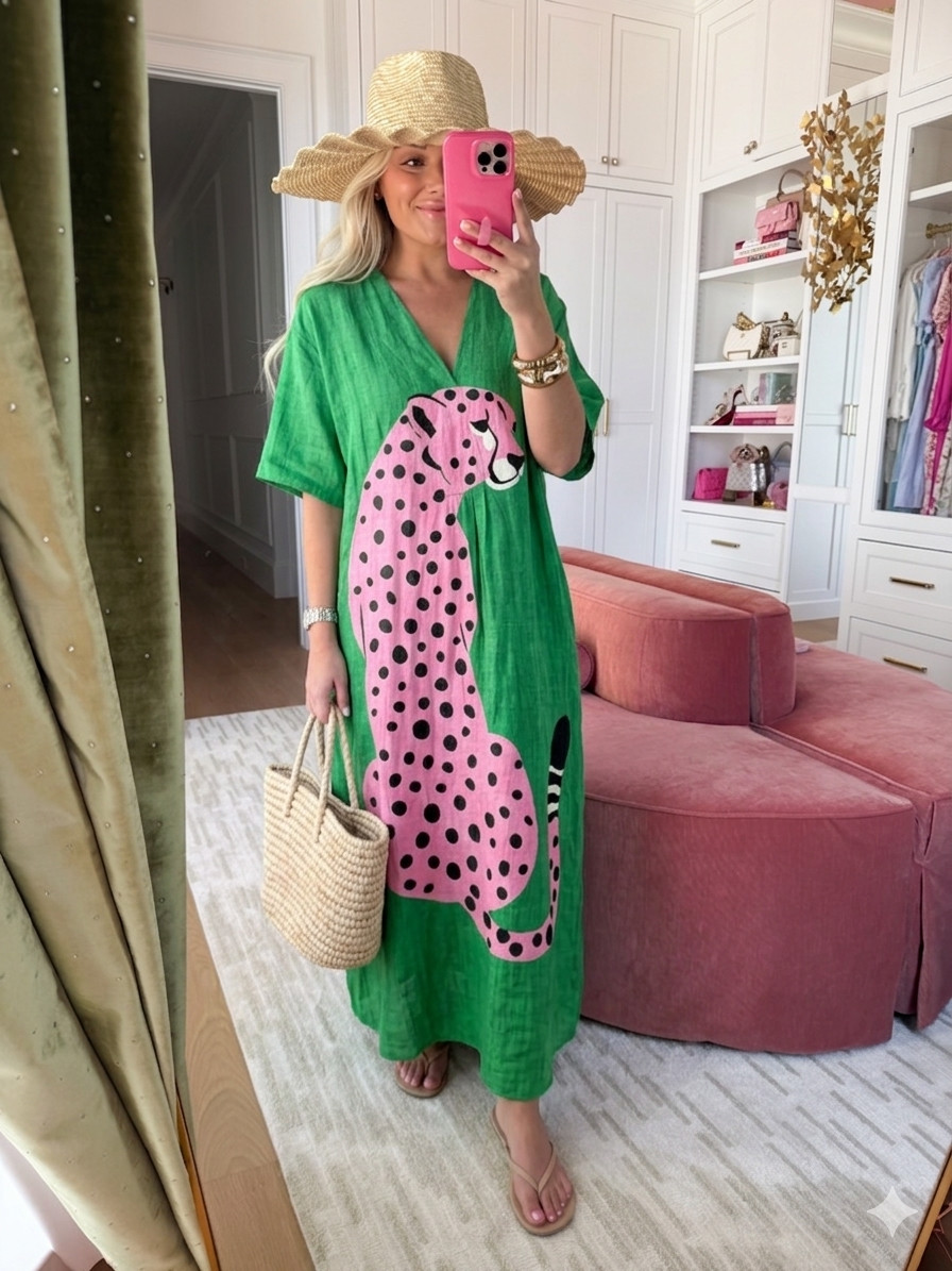 The perfect summer caftan. Leopard dress. Swim cover up. Beach day look  

#LTKootd #LTKgrwm