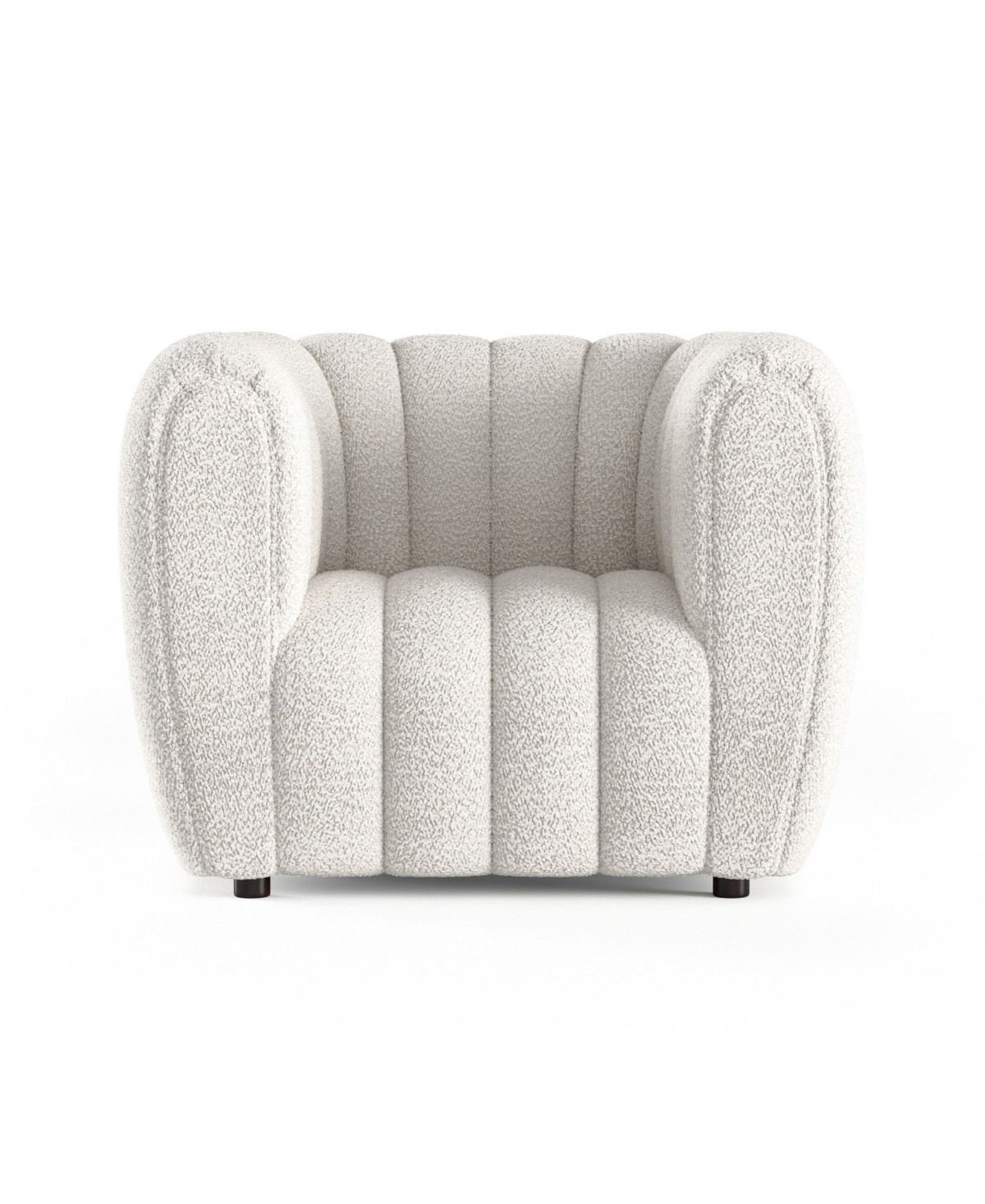 Lysander 41" Boucle Fabric Accent Club Chair - Off-White | Macy's
