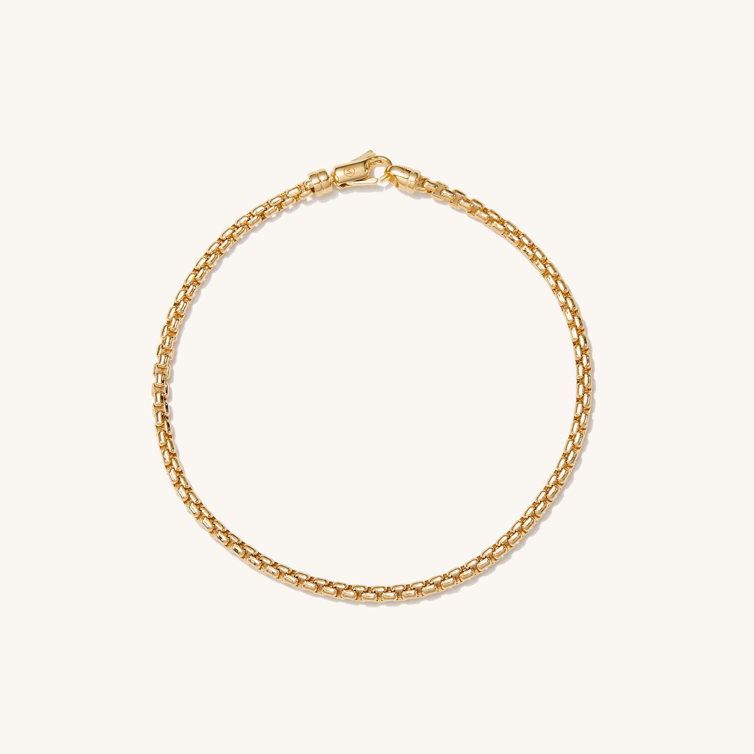 Round Box Chain Bracelet - £350 | Mejuri (Global)