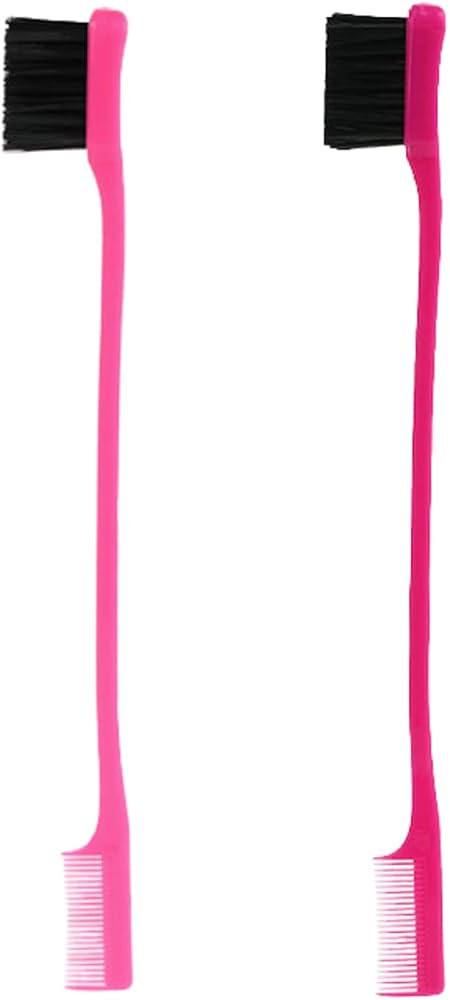 Dual Ended Edge Brush,Double Sided Hair Brush Comb Teeth,Ballet Neat Hair Edge Control Brush,2 in... | Amazon (UK)