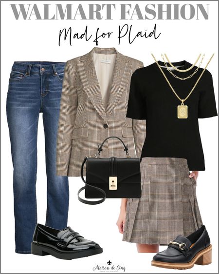 This plaid blazer from @walmartfashion is on-trend and looks as good with denim as it does with the matching skirt!

#walmartpartner #walmartfashion #falloutfit #blazer #workoutfit #denim #loafers 

#LTKSeasonal #LTKunder50 #LTKover40