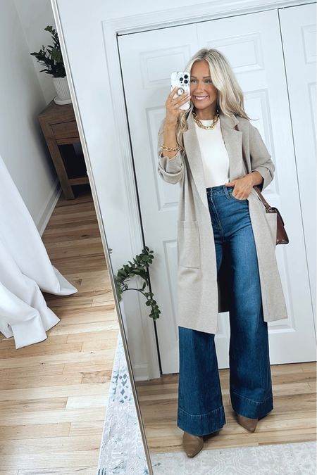 Wide leg jeans outfit 