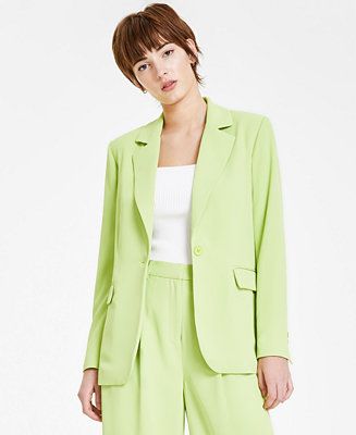 Women's Twill One-Button Blazer, Created for Macy's | Macy's