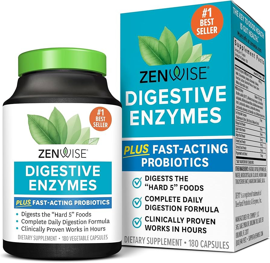 Zenwise - Enzimas múltiples con probióticos y prebióticos para la salud digestiva y alivio de ... | Amazon (US)