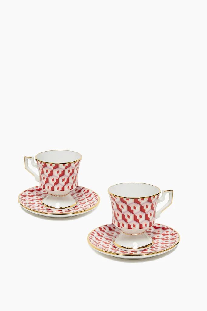 Espresso Cup in Cubi Rosso- Set of 2 | Hampden Clothing