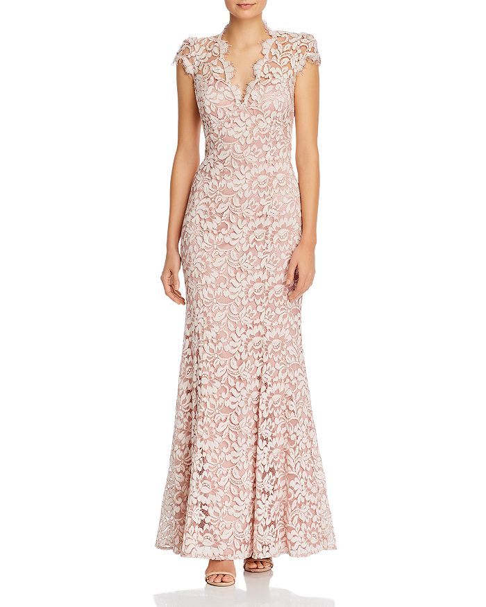 Scalloped-Edge Lace Gown | Bloomingdale's (US)